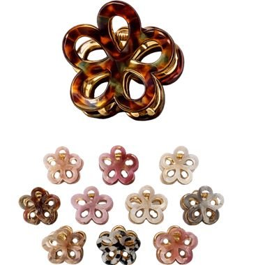 Prendedor de acetato modelo flor 4cm em várias cores