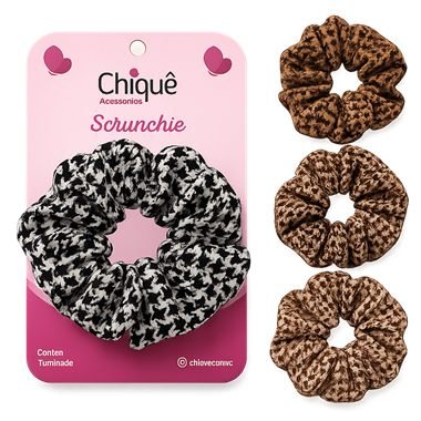 Rabicó Scrunchie Xadrez Chiquê